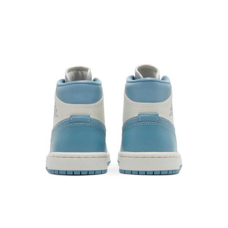 Air Jordan 1 Mid Hvit Blå Damesko