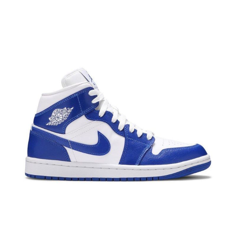 Air Jordan 1 Mid Hvit Blå Damesko