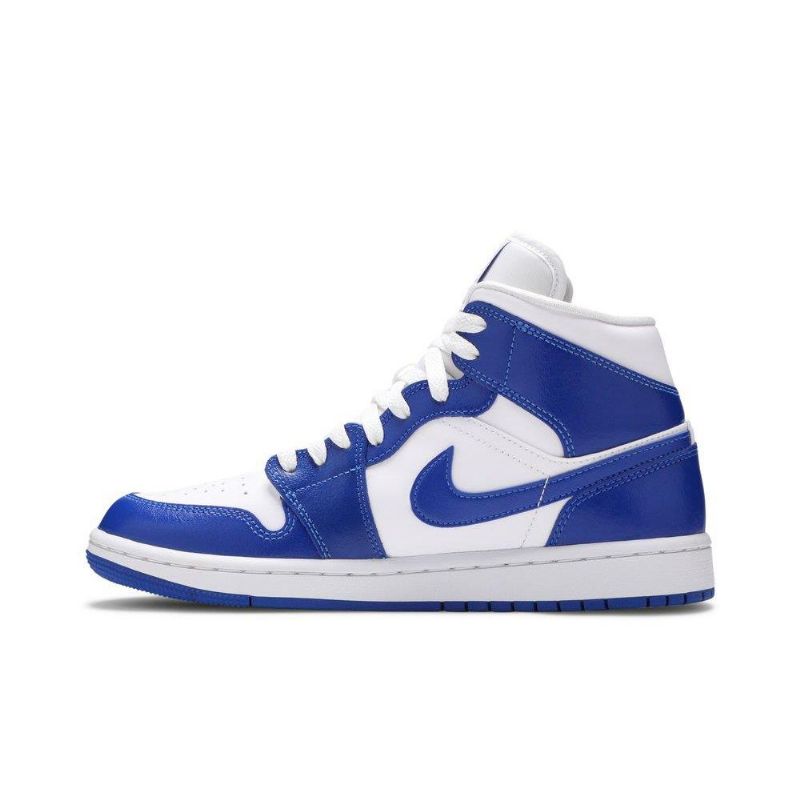 Air Jordan 1 Mid Hvit Blå Damesko