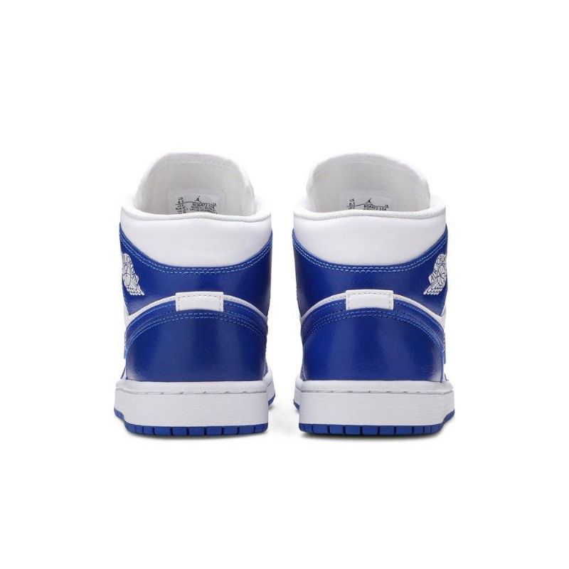 Air Jordan 1 Mid Hvit Blå Damesko