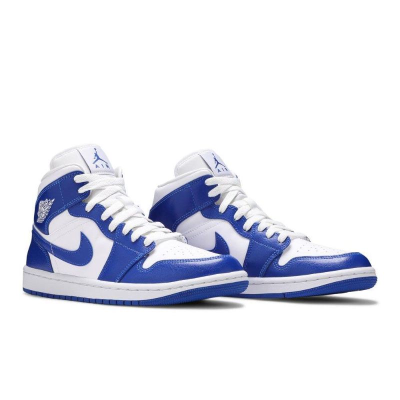 Air Jordan 1 Mid Hvit Blå Damesko