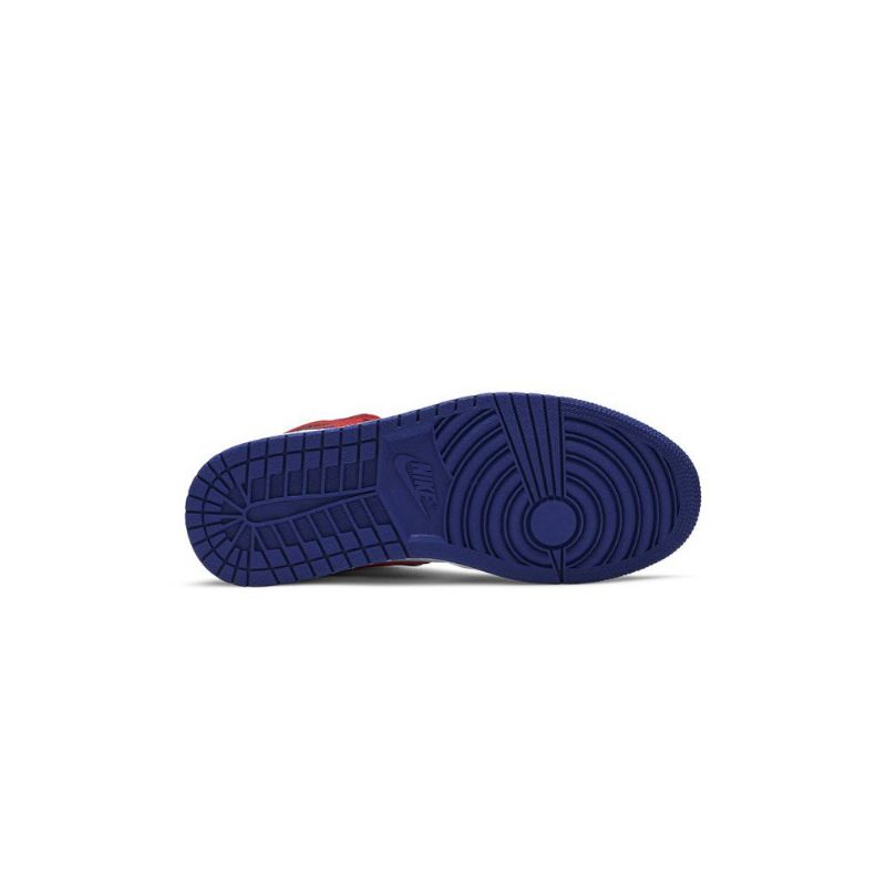 Air Jordan 1 Mid Hvit Blå Rød Svart Herresko