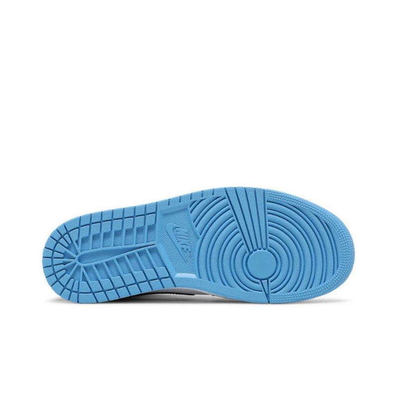 Air Jordan 1 Mid Hvit Blå Svart Damesko