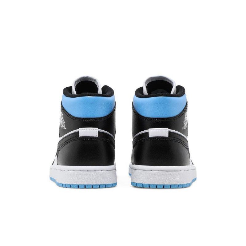 Air Jordan 1 Mid Hvit Blå Svart Damesko