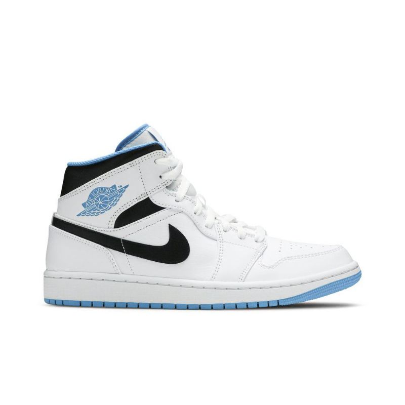Air Jordan 1 Mid Hvit Blå Svart Herresko
