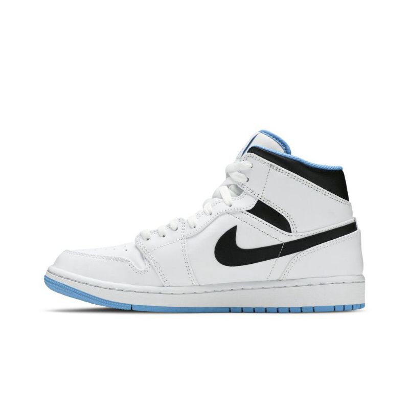Air Jordan 1 Mid Hvit Blå Svart Herresko
