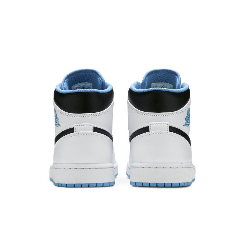 Air Jordan 1 Mid Hvit Blå Svart Herresko
