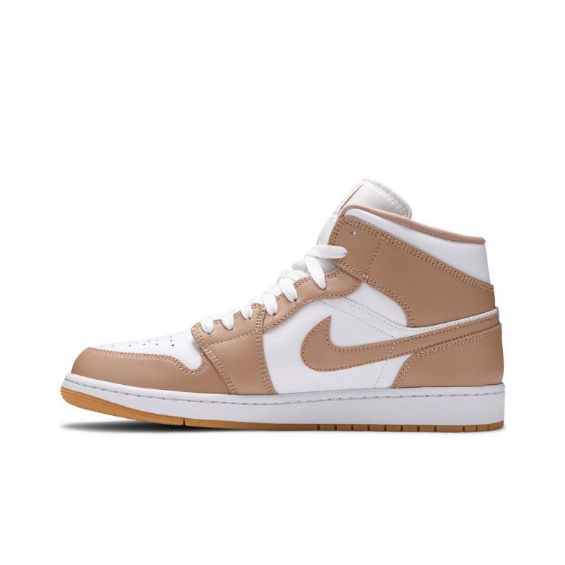 Air Jordan 1 Mid Hvit Brun Herresko