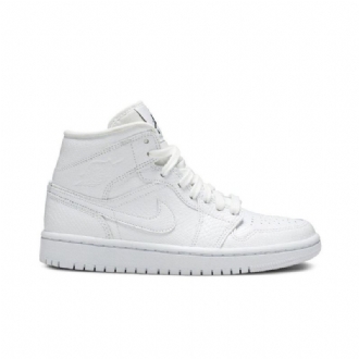 Air Jordan 1 Mid Hvit Damesko