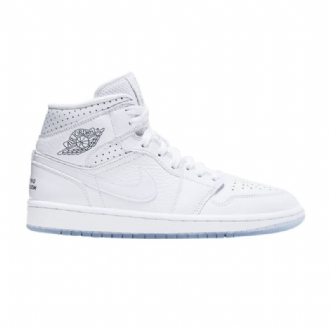 Air Jordan 1 Mid Hvit Damesko