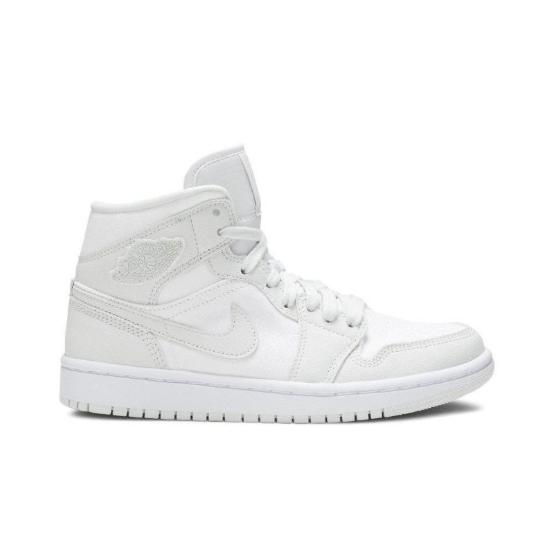 Air Jordan 1 Mid Hvit Grå Damesko