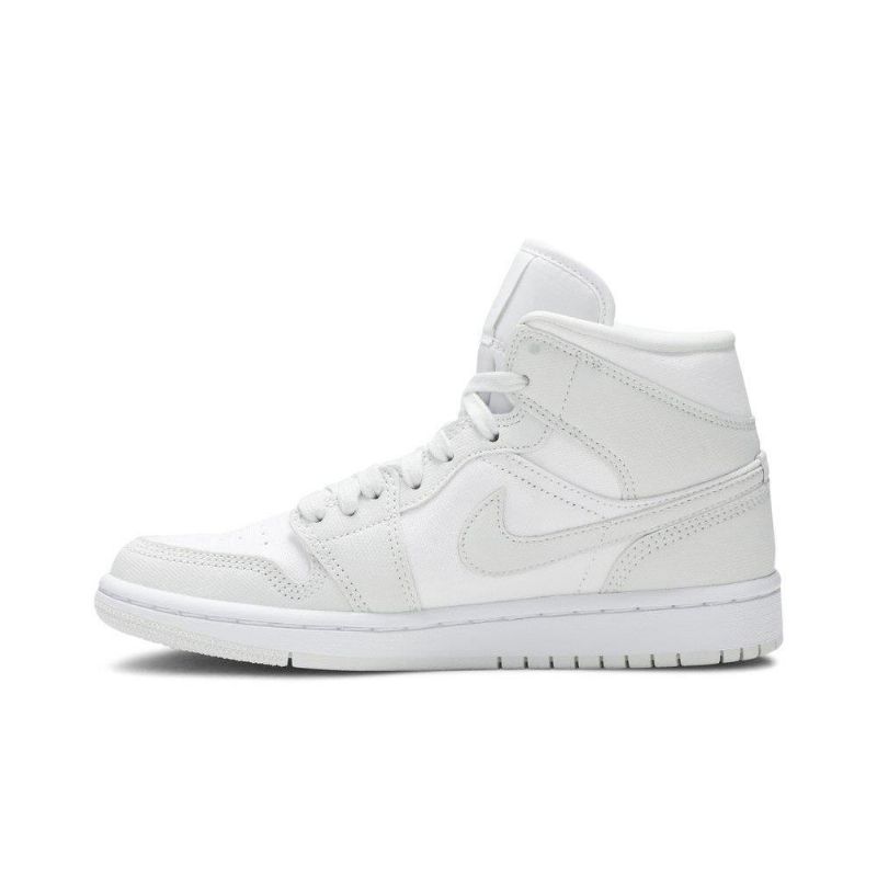 Air Jordan 1 Mid Hvit Grå Damesko