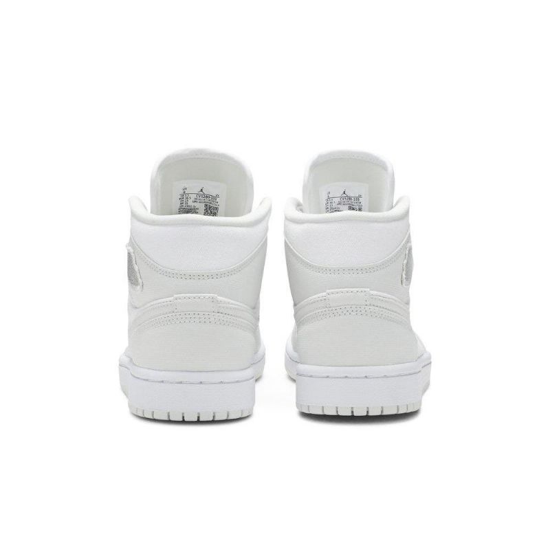 Air Jordan 1 Mid Hvit Grå Damesko