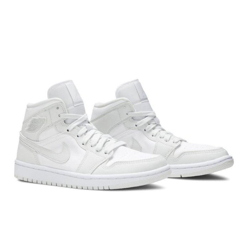 Air Jordan 1 Mid Hvit Grå Damesko
