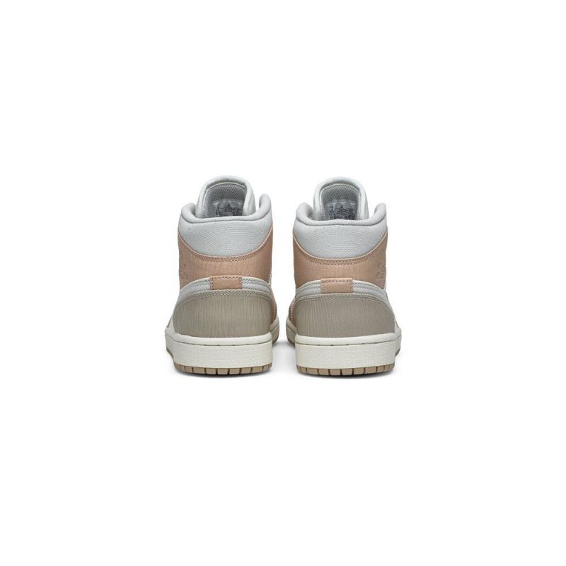 Air Jordan 1 Mid Hvit Grå Herresko
