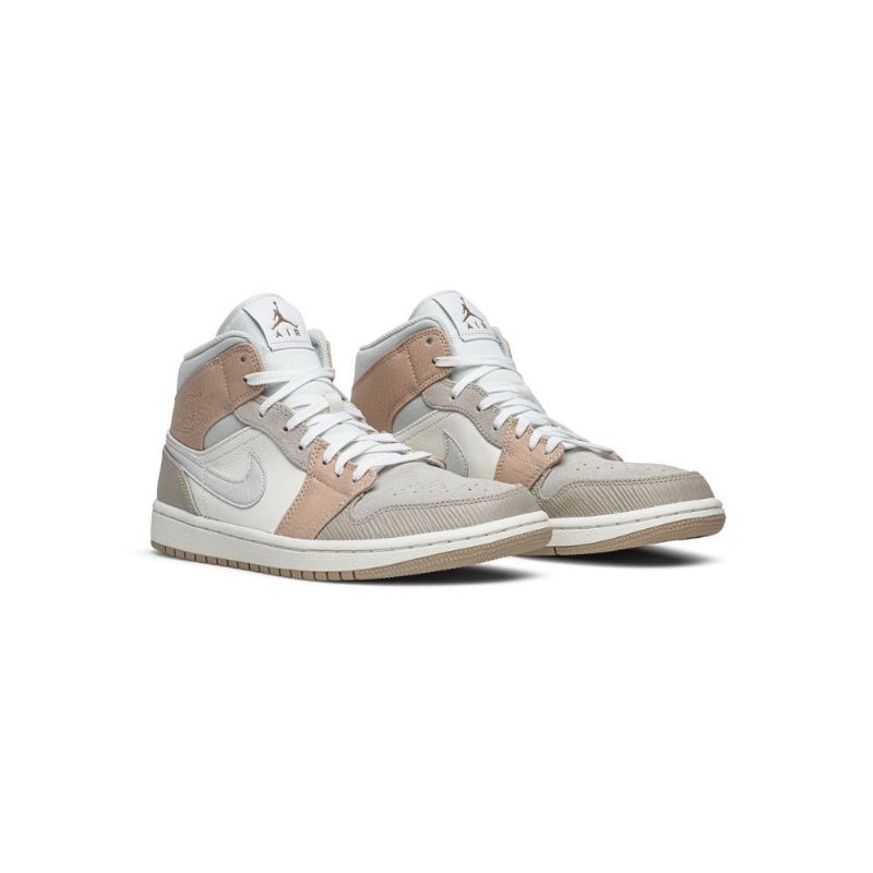 Air Jordan 1 Mid Hvit Grå Herresko