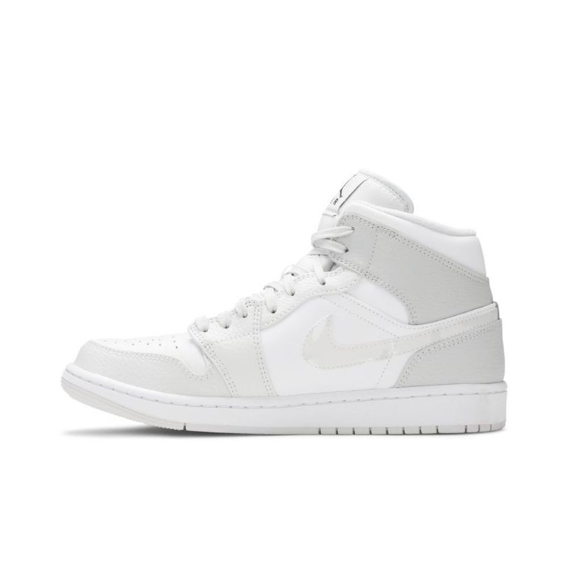 Air Jordan 1 Mid Hvit Grå Herresko