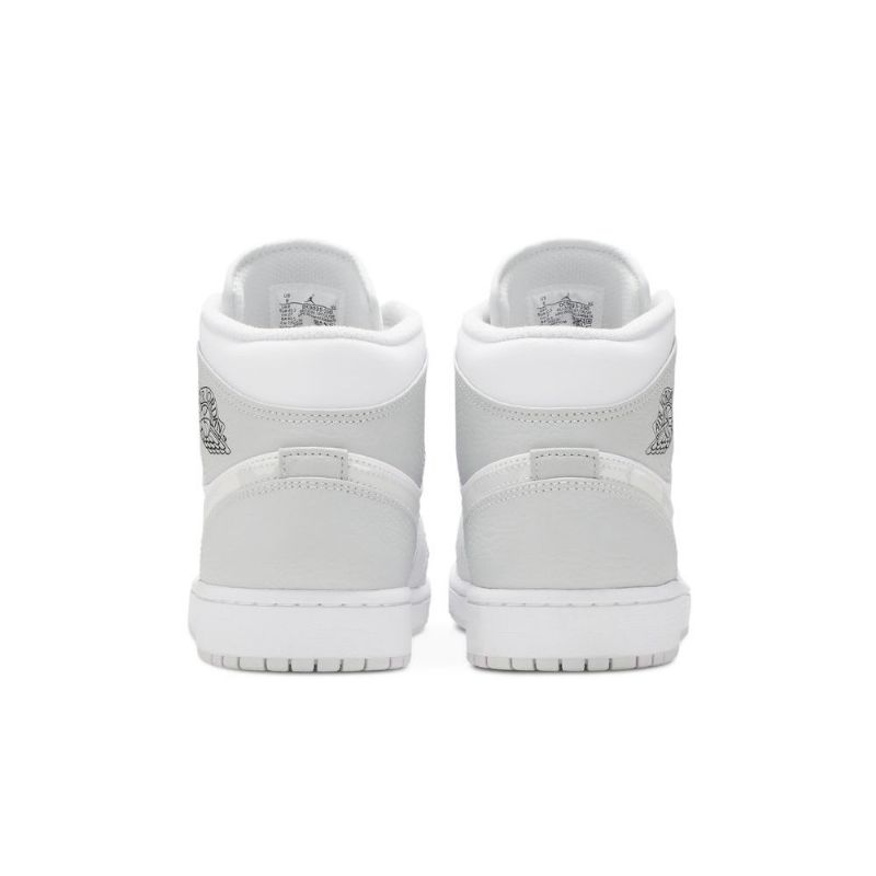 Air Jordan 1 Mid Hvit Grå Herresko