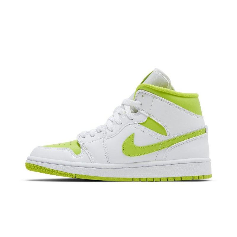 Air Jordan 1 Mid Hvit Grønn Damesko