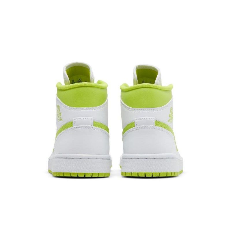 Air Jordan 1 Mid Hvit Grønn Damesko