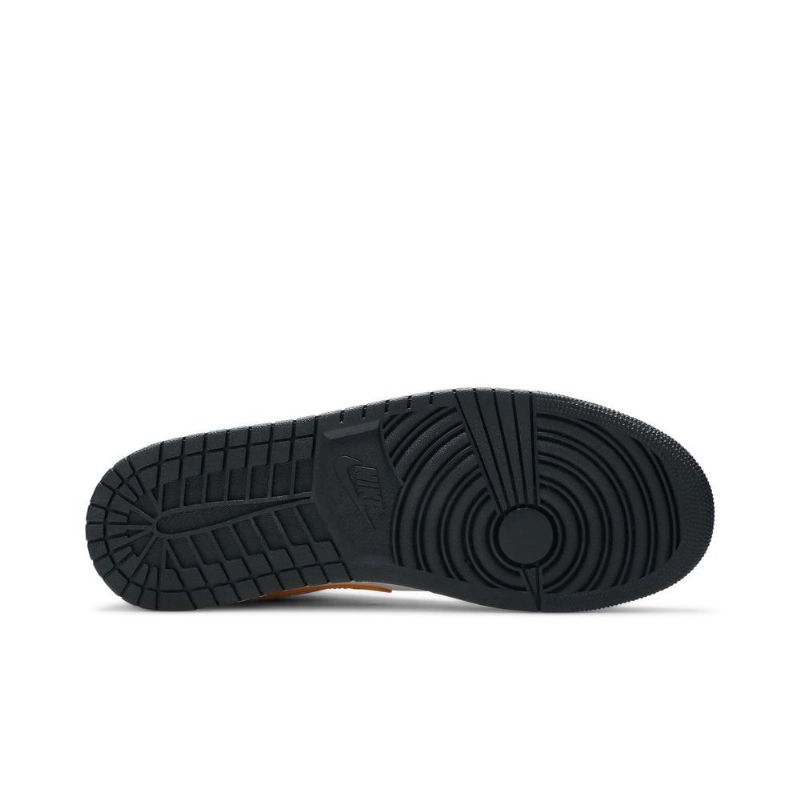 Air Jordan 1 Mid Hvit Gull Svart Herresko