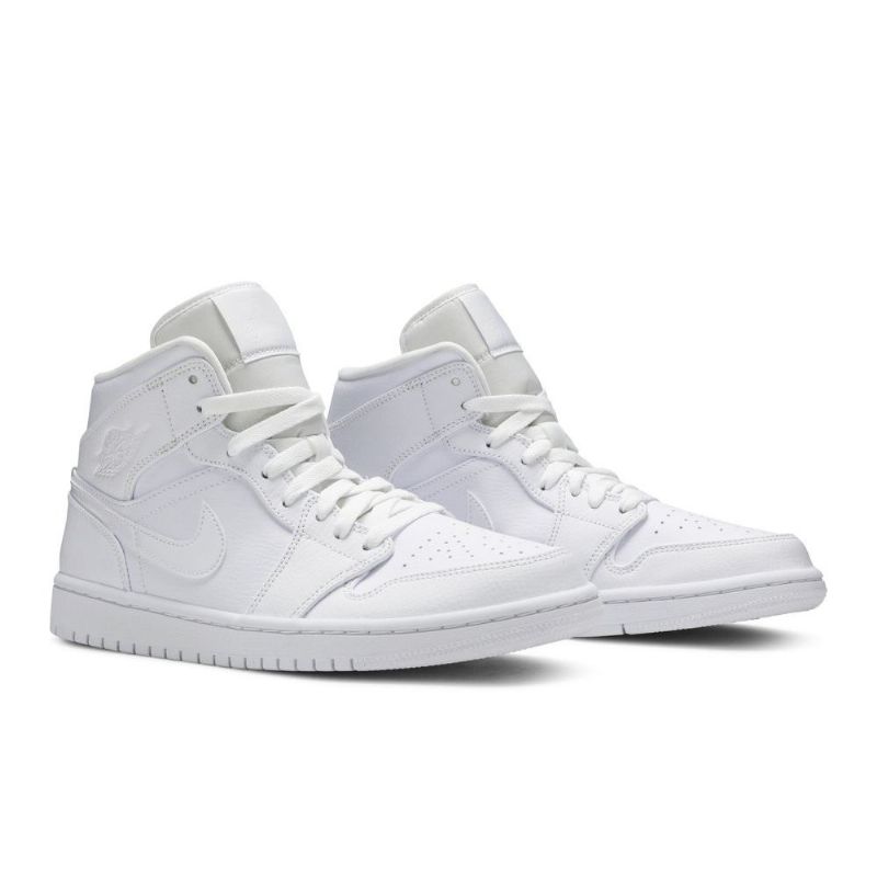 Air Jordan 1 Mid Hvit Herresko