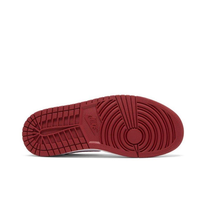 Air Jordan 1 Mid Hvit Rød Damesko