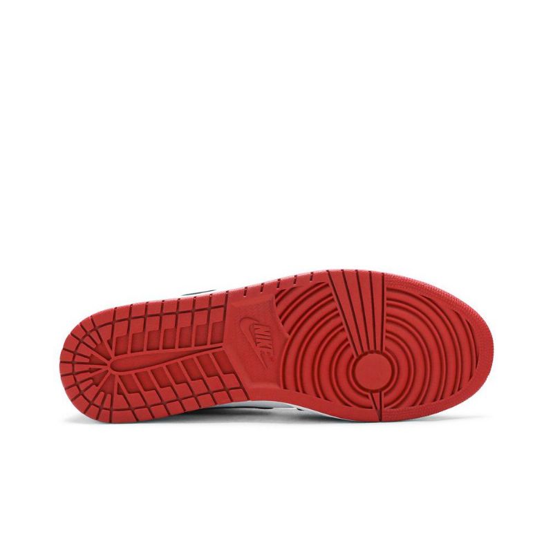 Air Jordan 1 Mid Hvit Rød Svart Herresko