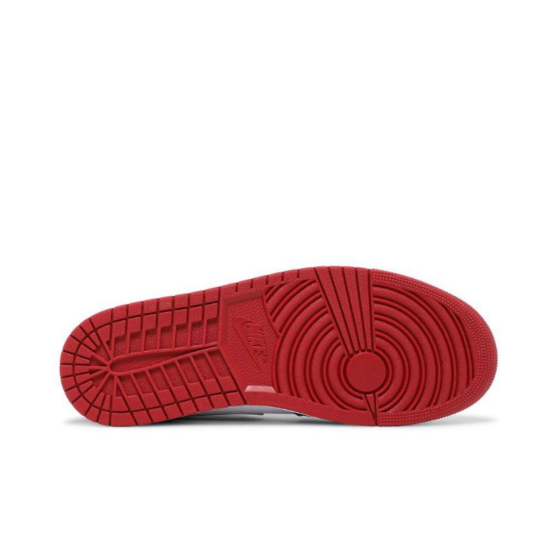 Air Jordan 1 Mid Hvit Rød Svart Herresko