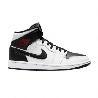 Air Jordan 1 Mid Hvit Svart Damesko