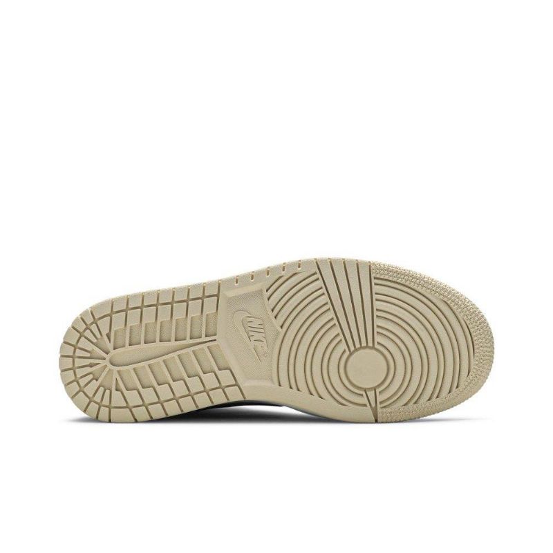 Air Jordan 1 Mid Khaki Svart Hvit Damesko