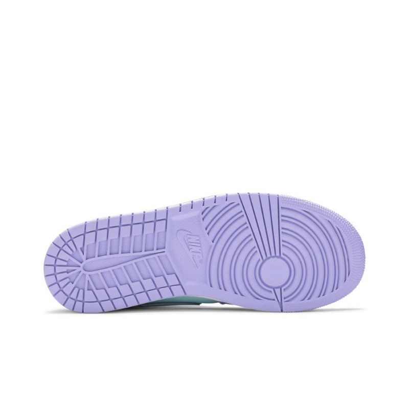 Air Jordan 1 Mid Lilla Blå Hvit Herresko