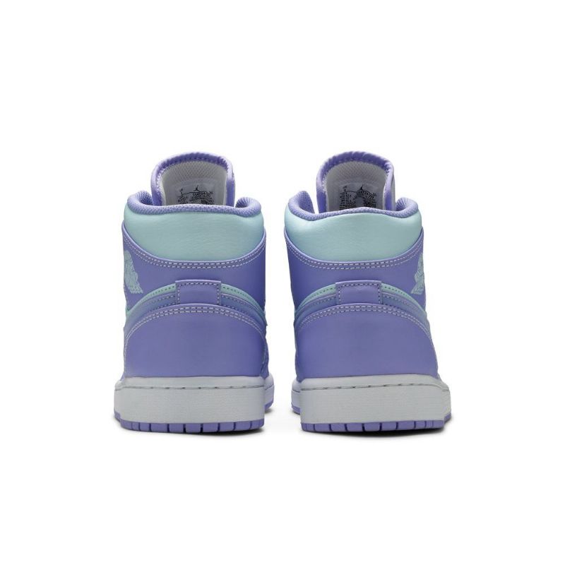 Air Jordan 1 Mid Lilla Blå Hvit Herresko