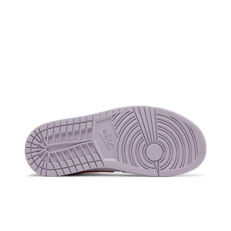Air Jordan 1 Mid Lilla Hvit Rød Damesko