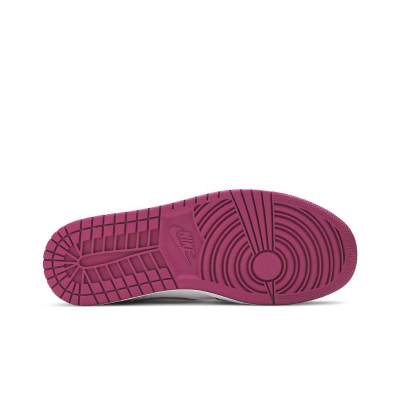 Air Jordan 1 Mid Lilla Hvitt Gull Herresko