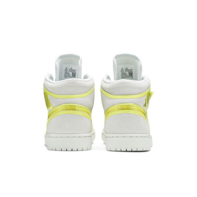 Air Jordan 1 Mid Lx Hvit Gul Damesko