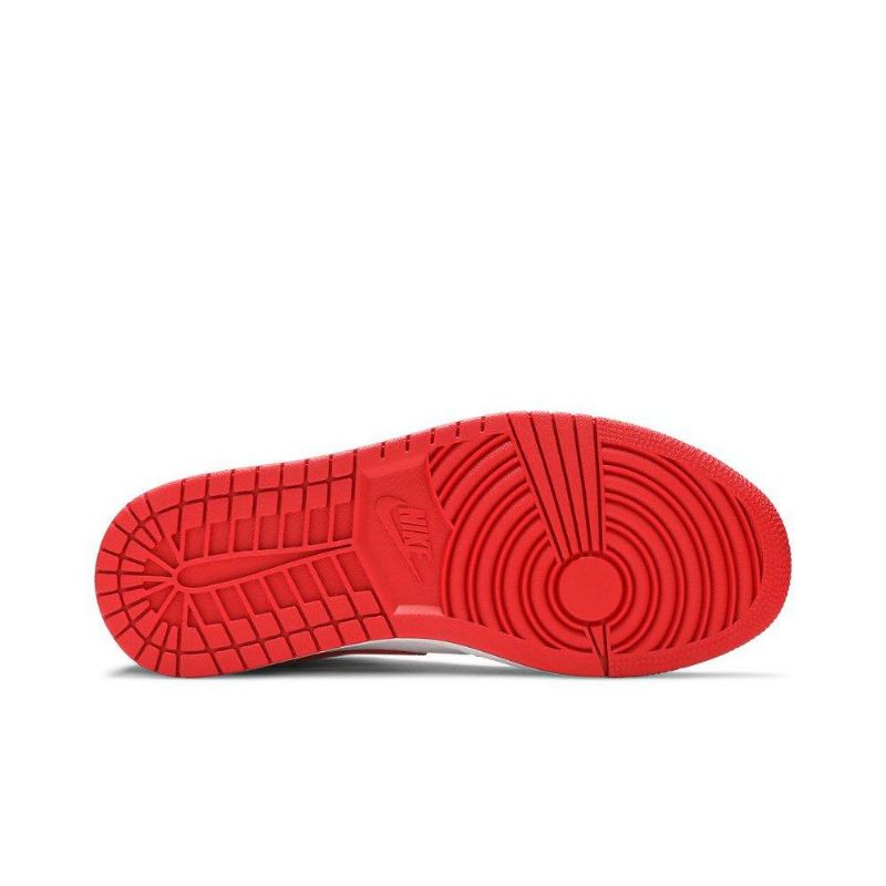 Air Jordan 1 Mid Mørke Blå Rød Hvit Damesko