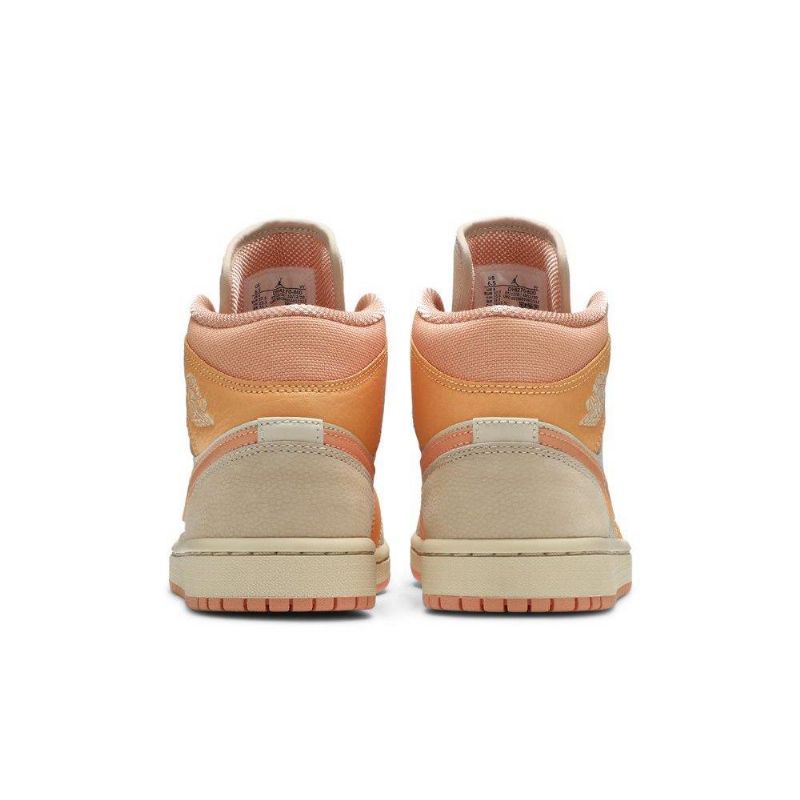 Air Jordan 1 Mid Oransje Rosa Khaki Damesko