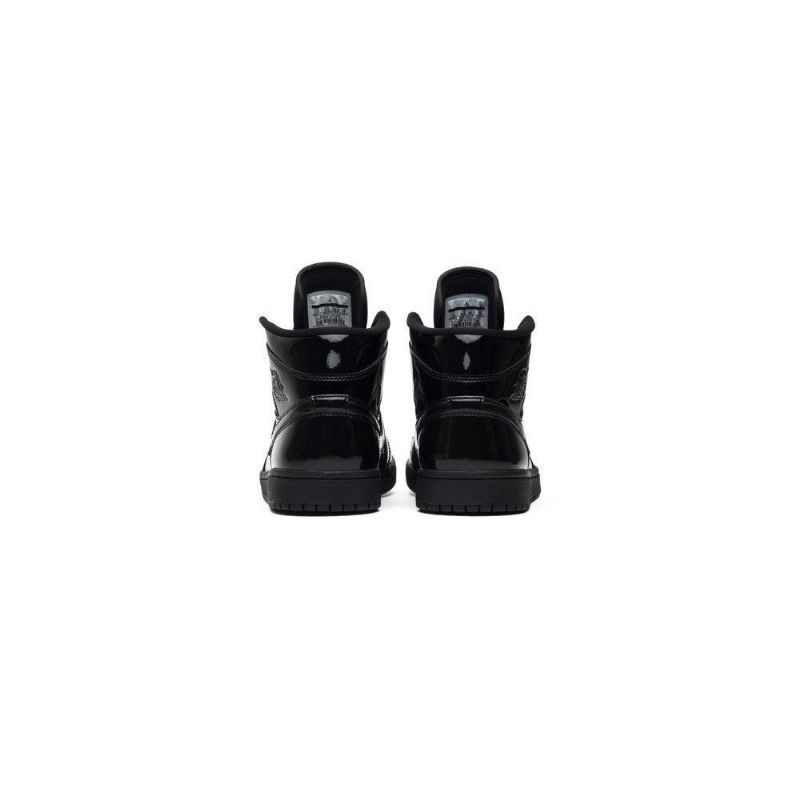 Air Jordan 1 Mid Patent Se Svarte Damesko