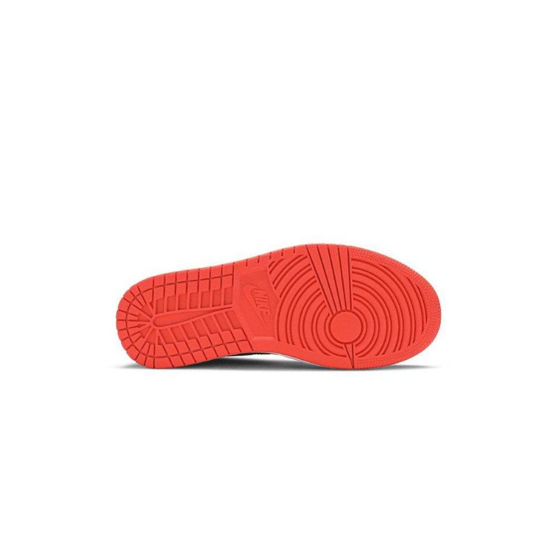 Air Jordan 1 Mid Rød Svart Damesko