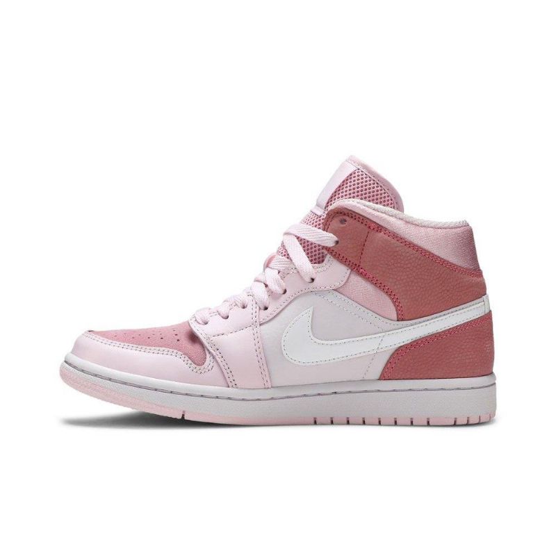 Air Jordan 1 Mid Rosa Hvit Damesko