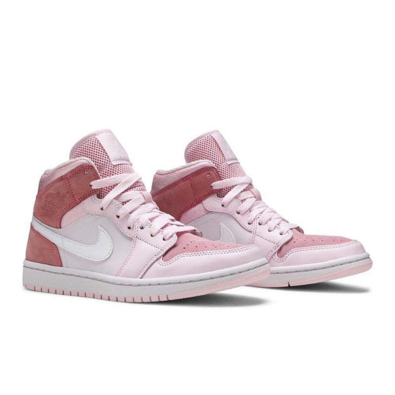 Air Jordan 1 Mid Rosa Hvit Damesko