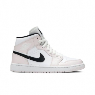 Air Jordan 1 Mid Rosa Hvit Svart Damesko