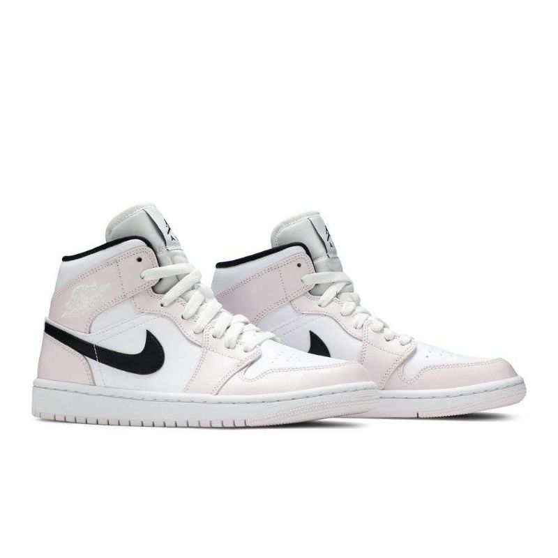 Air Jordan 1 Mid Rosa Hvit Svart Damesko