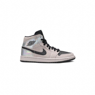 Air Jordan 1 Mid Rosa Svart Flerfarget Damesko