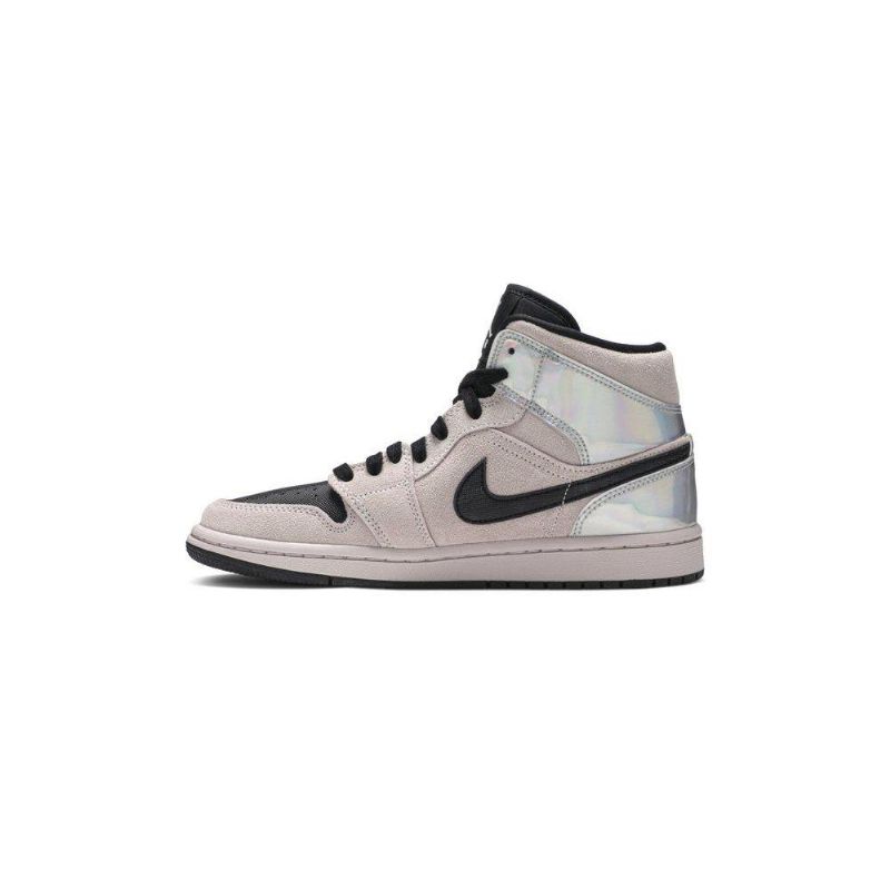 Air Jordan 1 Mid Rosa Svart Flerfarget Damesko