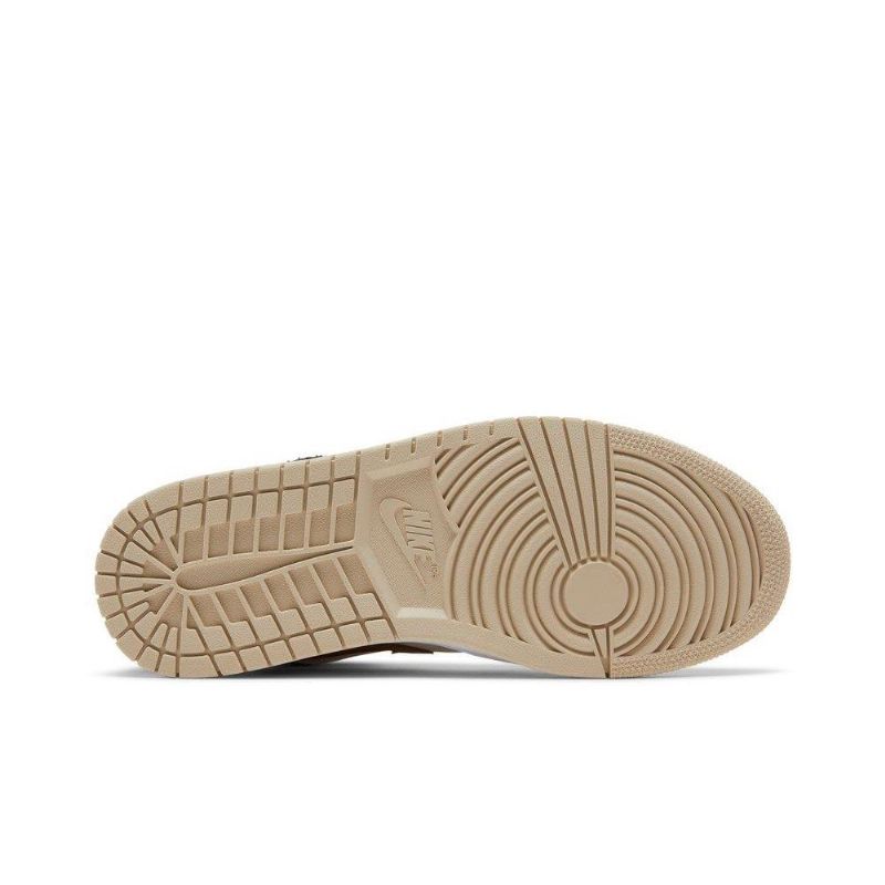 Air Jordan 1 Mid Se Beige Brun Damesko