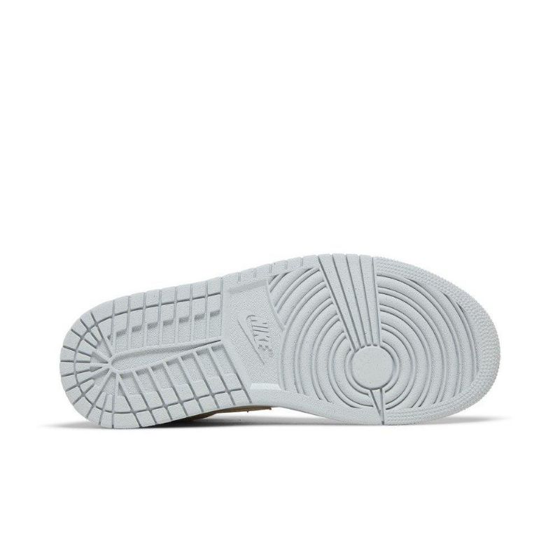 Air Jordan 1 Mid Se Beige Marineblå Damesko