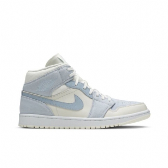 Air Jordan 1 Mid Se Blå Hvit Herresko