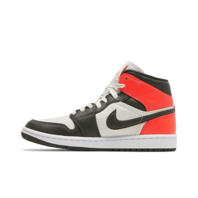 Air Jordan 1 Mid Se Brun Rød Hvit Damesko